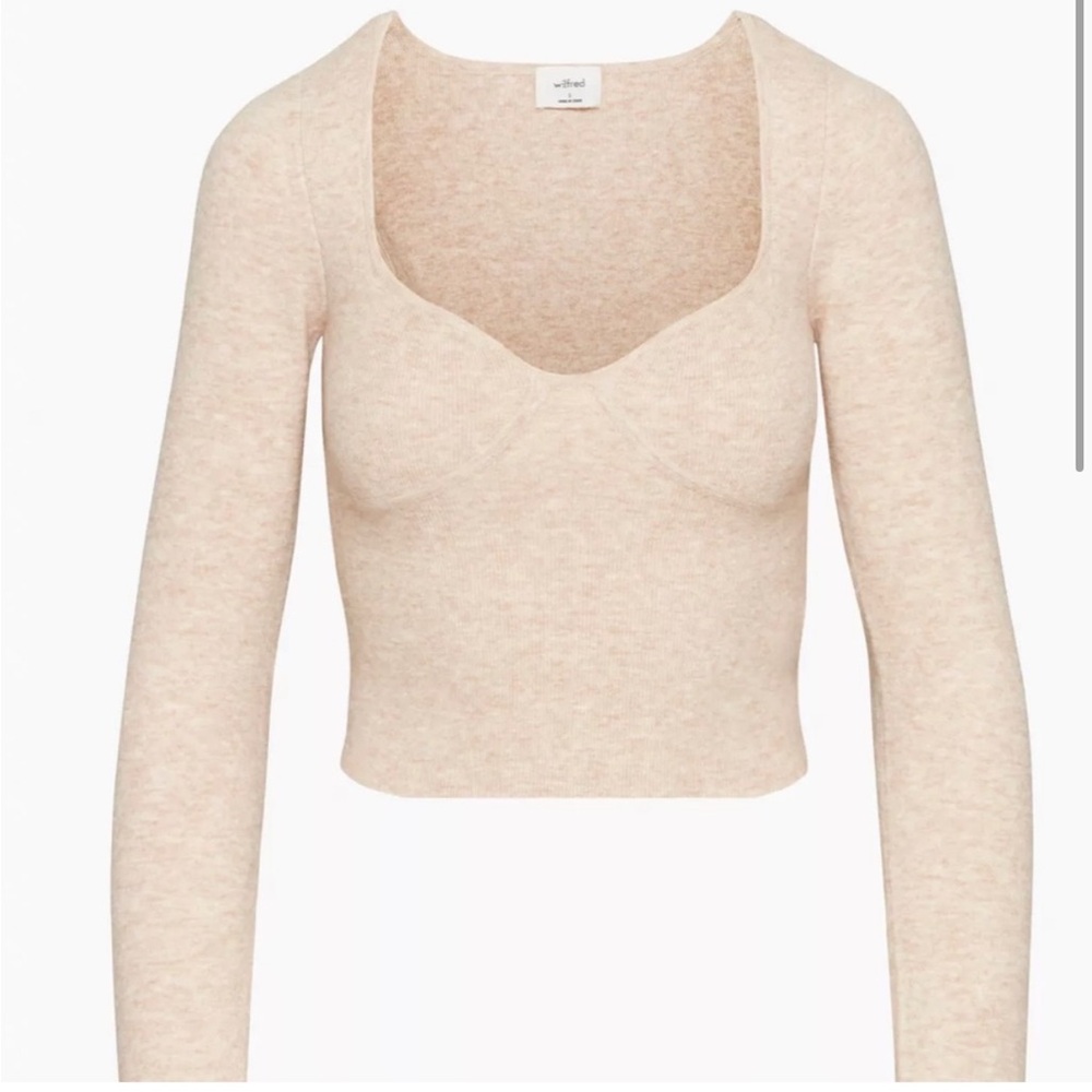 Wilfred Tan Knit Sweater